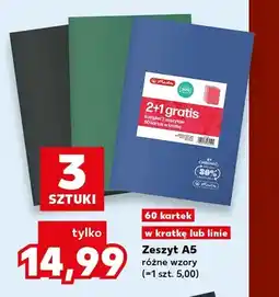 Kaufland Zeszyt A5 60 kartek Herlitz 3-pak oferta