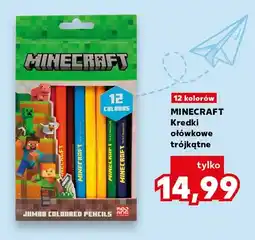 Kaufland Kredki ołówkowe trójkątne Minecraft 12 kolorów oferta