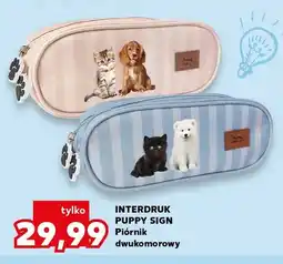 Kaufland Piórnik dwukomorowy Interdruk Puppy Sign oferta