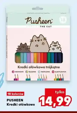 Kaufland Kredki ołówkowe trójkątne Pusheen 18 kolorów oferta