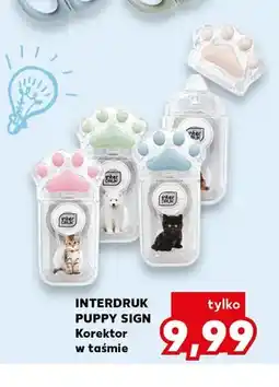 Kaufland Korektor w taśmie Interdruk Puppy Sign oferta