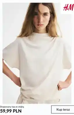 H&M Drapowany top ze stójką H & M oferta