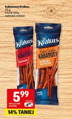 Delikatesy Centrum Kabanosy Extra Cienkie wieprzowe Krakus oferta