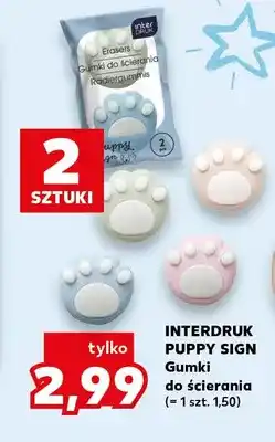 Kaufland Gumki do ścierania Interdruk Puppy Sign 2-pak oferta