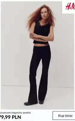 H&M Rozszerzane eleganckie spodnie H & M oferta