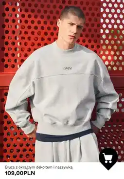 Bershka Bluza z okrągłym dekoltem i naszywką oferta