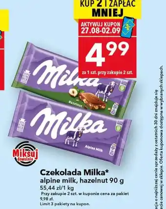 Lewiatan Czekolada Milka oferta