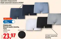 Lidl ESMARA MEN Bokserki męskie z bawełną, 3 pary oferta