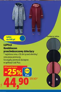 Lidl Kombinezon przeciwdeszczowy dziecięcy Lupilu oferta