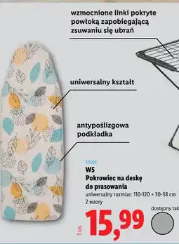 Lidl W5 Pokrowiec na deskę do prasowania oferta