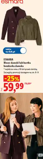 Lidl ESMARA Blezer damski lub kurtka bomberka damska oferta