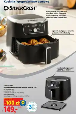 Lidl SILVERCREST Frytkownica beztłuszczowa Air Fryer, 2000 W oferta