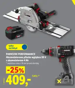 Lidl PARKSIDE PERFORMANCE Akumulatorowa pilarka wgłębna 20 V z akumulatorem 4 Ah oferta