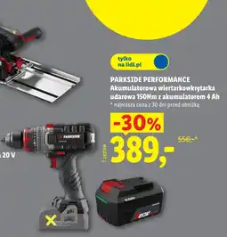 Lidl PARKSIDE PERFORMANCE Akumulatorowa wiertarkowkrętarka udarowa 150Nm z akumulatorem 4 Ah oferta