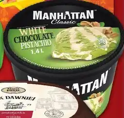 Kaufland Lody Manhattan Classic White Chocolate Pistachio oferta