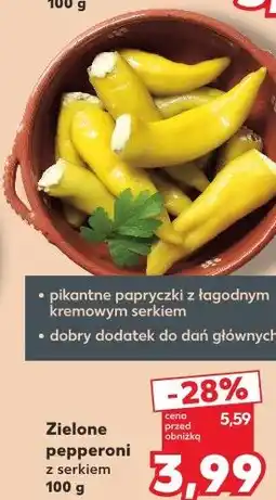 Kaufland Zielone pepperoni z serkiem oferta