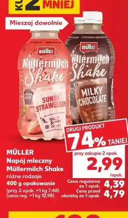 Kaufland Müller Napój mleczny Müllermilch Shake różne rodzaje oferta
