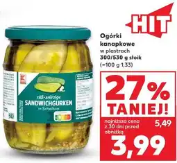 Kaufland K-Classic Ogórki kanapkowe w plastrach oferta
