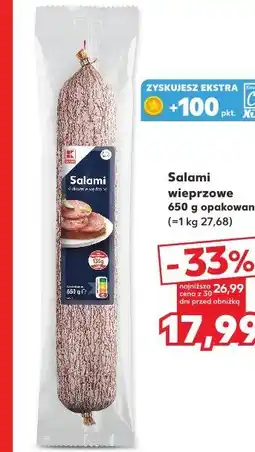 Kaufland Salami wieprzowe K-Classic oferta