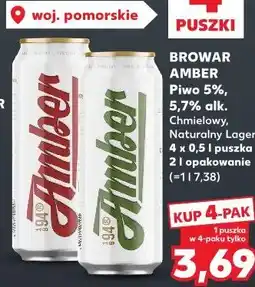 Kaufland Browar Amber Piwo Chmielowy, Naturalny Lager oferta