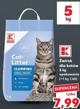 Kaufland K-Classic Żwirek dla kotów clumping oferta