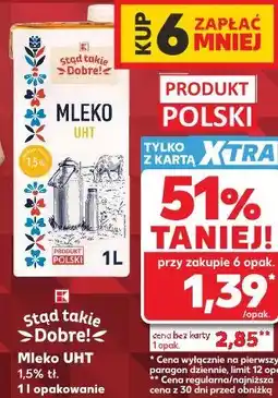 Kaufland Mleko UHT 1,5% tł. Stąd takie Dobre! oferta