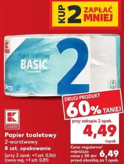 Kaufland K-Classic Papier toaletowy 2-warstwowy BASIC oferta