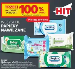 Kaufland Wszystkie papiery nawilżane (Regina, Velvet, Cleanic, Kids) oferta