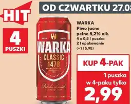 Kaufland Warka Piwo jasne pełne oferta