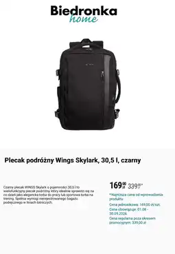 Biedronka Plecak podróżny Wings Skylark oferta