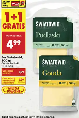 Biedronka Ser Światowid, 300 g (Gouda, Podlaski) oferta