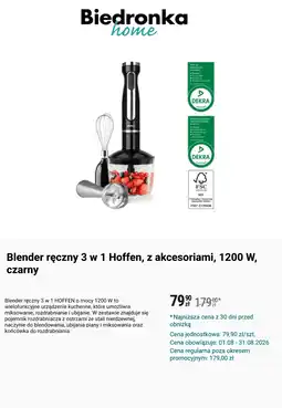 Biedronka Blender ręczny 3 w 1 Hoffen oferta
