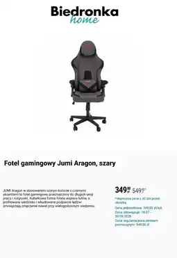 Biedronka Fotel gamingowy Jumi Aragon oferta