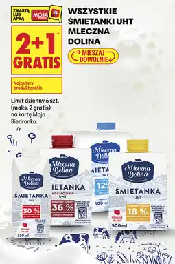 Biedronka Śmietanka UHT Mleczna Dolina oferta