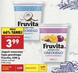 Biedronka Jogurt owocowy typu greckiego Fruvita oferta