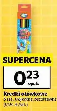 Auchan Kredki ołówkowe 6 szt., trójkątne, bezdrzewne oferta