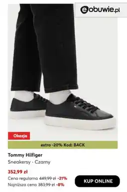 eobuwie Sneakersy Tommy Hilfiger czarne oferta