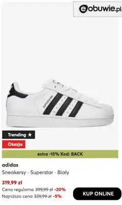eobuwie Sneakersy Adidas Superstar biały oferta
