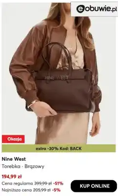 eobuwie Torebka Nine West brązowa oferta