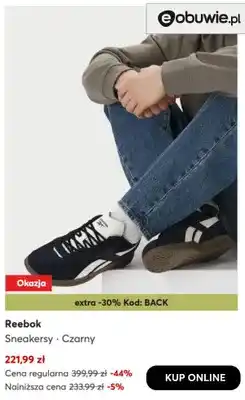 eobuwie Sneakersy Reebok czarne oferta