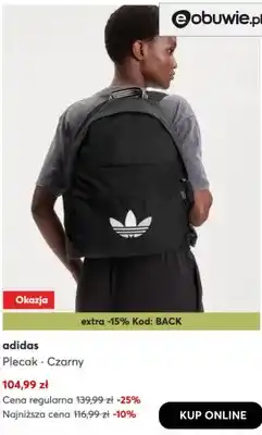 eobuwie Plecak Adidas czarny oferta