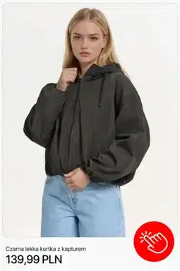 Cropp Czarna lekka kurtka z kapturem Cropp oferta