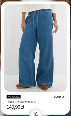 BonPrix Lekkie jeansy wide leg Bonprix oferta