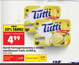 Biedronka Serek homogenizowany o smaku waniliowym Tutti 4-pak oferta