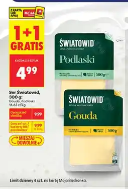 Biedronka Ser podlaski w plastrach Światowid oferta