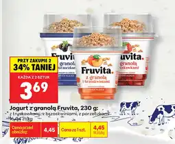 Biedronka Jogurt z granolą Fruvita z brzoskwiniami oferta