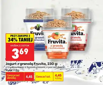 Biedronka Jogurt z granolą Fruvita z brzoskwiniami oferta