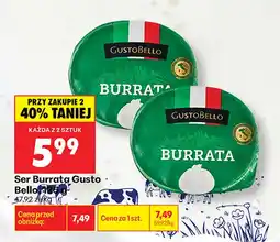 Biedronka Ser burrata Gusto Bello oferta