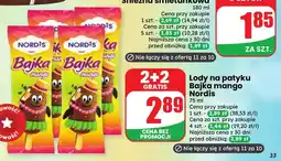 Dino Lody na patyku Bajka mango Nordis oferta