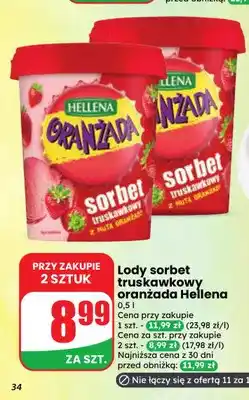 Dino Lody sorbet truskawkowy Oranżada Hellena oferta